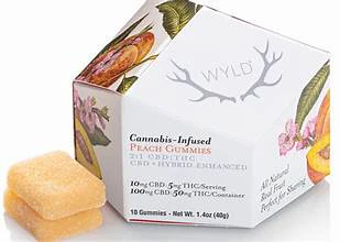 Wyld - WYLD - EDIBLE - GUMMIES - HYBRID - PEACH - 2:1 CBD:THC Main Image