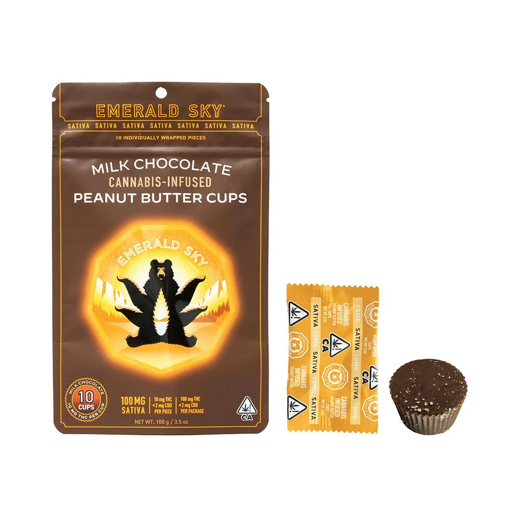 Emerald sky - EMERALD SKY - EDIBLE - PEANUT BUTTER CUPS - SATIVA - 10PK - 100MG Main Image
