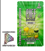 PUFF - INFUSED PREROLL PACK - DIAMONDS - SATIVA - LEMON LIME TWIST - .5G (5PK)