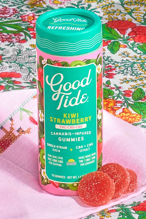 Good tide - GOOD TIDE - EDIBLE -  GUMMIES  - KIWI STRAWBERRY - THC:CBD:CBG - 1:1:1 Main Image
