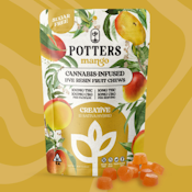 POTTER'S - FRUIT CHEW - SUGAR FREE - SATIVA HYBRID - MANGO 1:1 - THC:CBG - 100MG