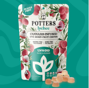 POTTER'S - FRUIT CHEW - SUGAR FREE - INDICA HYBRID - LYCHEE - 100MG