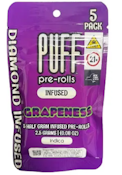 PUFF - INFUSED PREROLL PACK - DIAMONDS - INDICA - GRAPENESS - .5G (5PK)