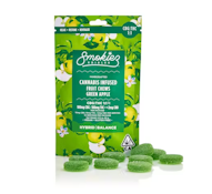 SMOKIEZ - FRUIT CHEWS - 1:1 GREEN APPLE - CBG:THC - 100:100MG