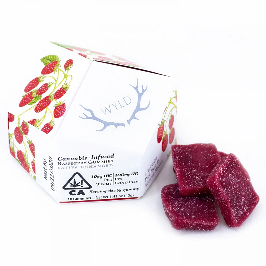 Wyld - WYLD - EDIBLE - GUMMIES - SATIVA - RASPBERRY - 100MG Main Image