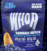 WHOA - GUMMY - 1:1 THC CBD - BLUEBERRY PEAR - 50MG CBN/50MG THC