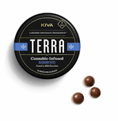 KIVA - TERRA BITES - MILK CHOCOLATE BLUEBERRIES - 100MG