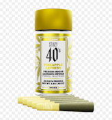 STIIIZY 40'S - INFUSED PREROLL PACK - HYBRID - PINEAPPLE EXPRESS - .5G - (5PK)