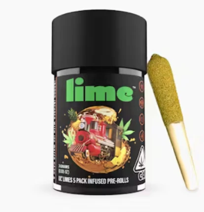 Lime - LIL LIMES - INFUSED PREROLL PACK - LIVE RESIN HASH - SATIVA - PINEAPPLE EXPRESS - .6G - (5PK) Main Image