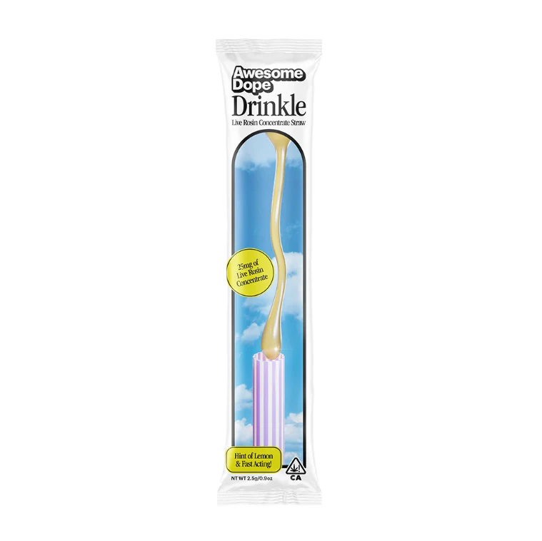 Awesome dope - AWESOME DOPE | DRINKLE-LIVE ROSIN CONCENTRATE STRAW 100MG Main Image
