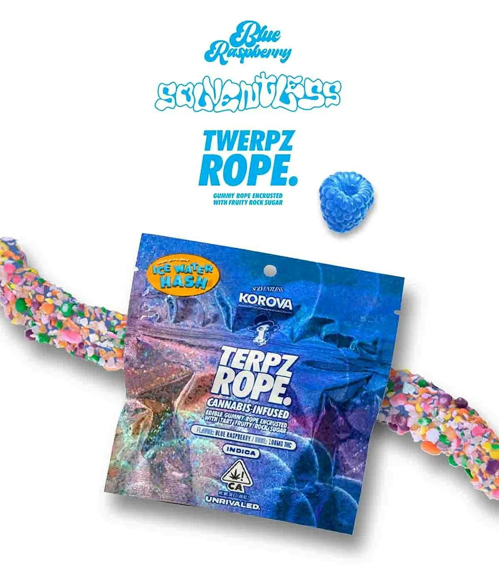 Korova - TERPZ ROPE-SOLVENTLESS 100MG- BLUE RASPBERRY Main Image