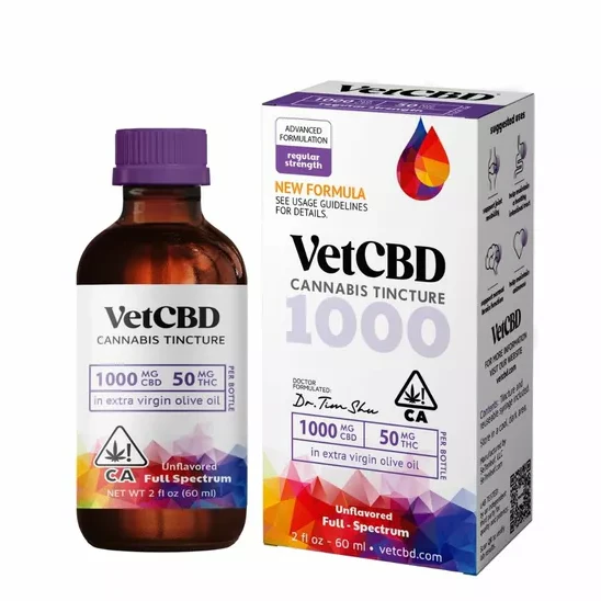 Vetcbd - VETCBD | REGULAR STRENGTH-1000MG CBD/50MG THC 2OZ Main Image