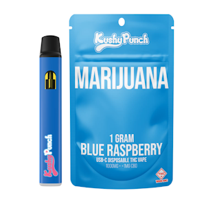Kushy punch - AIO VAPE 1G HYBRID BLUE RASPBERRY