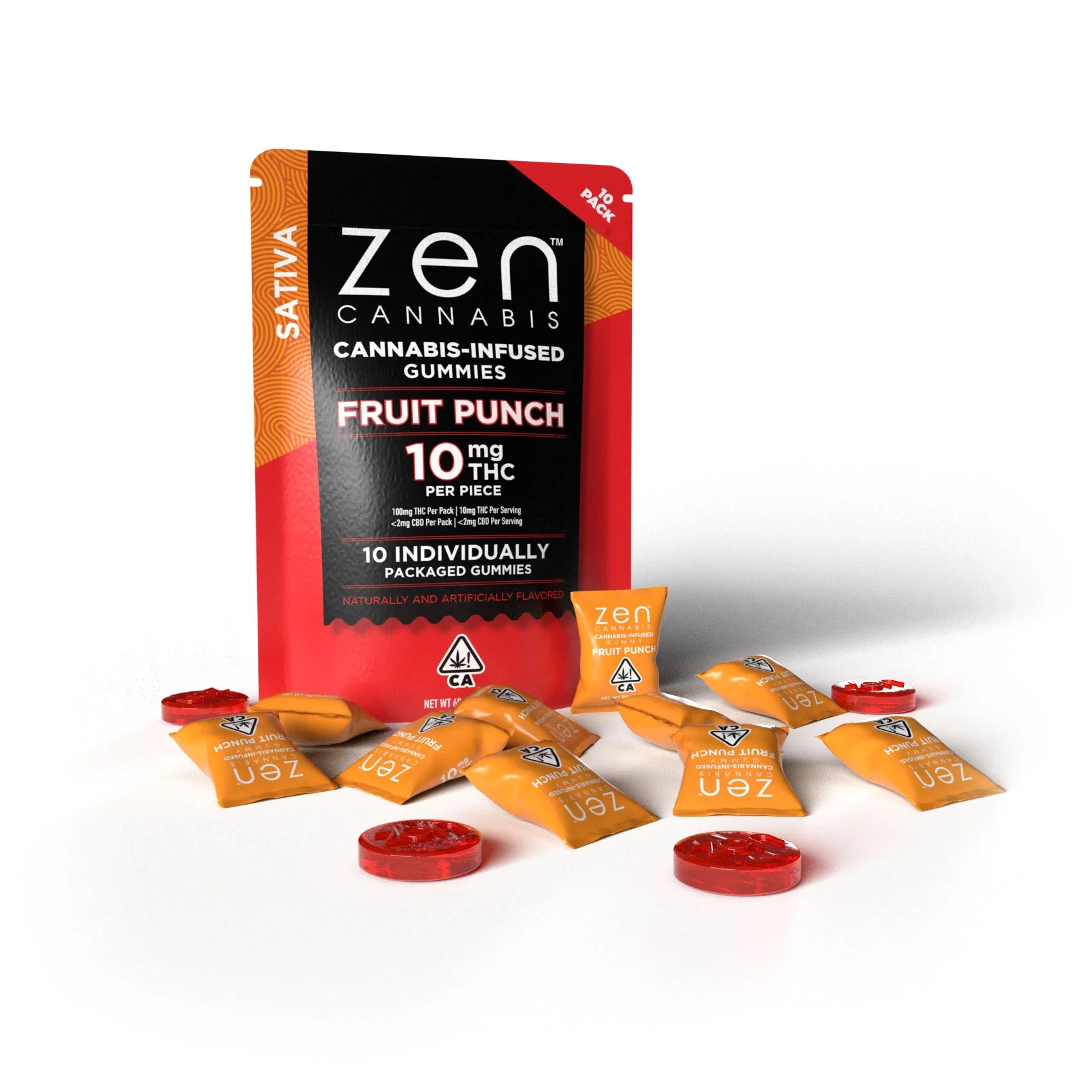 Zen - GUMMY - ZEN - SATIVA FRUIT PUNCH 100MG Main Image