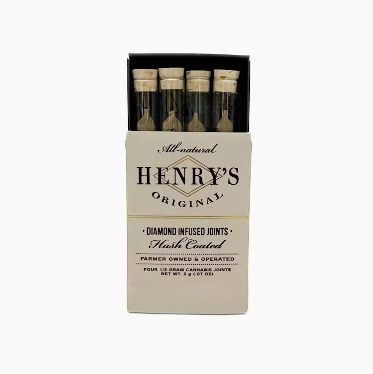 Henrys original - HENRYS ORIGINAL | OG KUSH-DIAMOND & HASH INFUSED PREROLLS (4CT) 2G Main Image