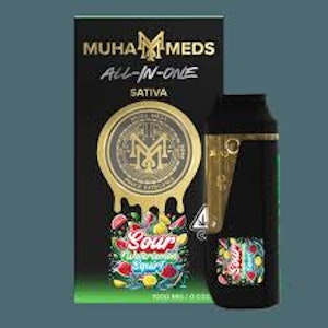 Muha meds - SOUR WATERMELON SQUIRT-DISTILLATE-ALL IN ONE-1.0G