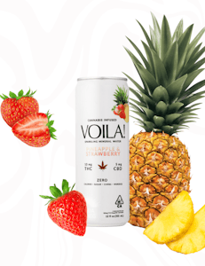 Voila - PINEAPPLE STRAWBERRY INFUSED SPARKLING WATER 355ML (10MG THC/5MG CBD)