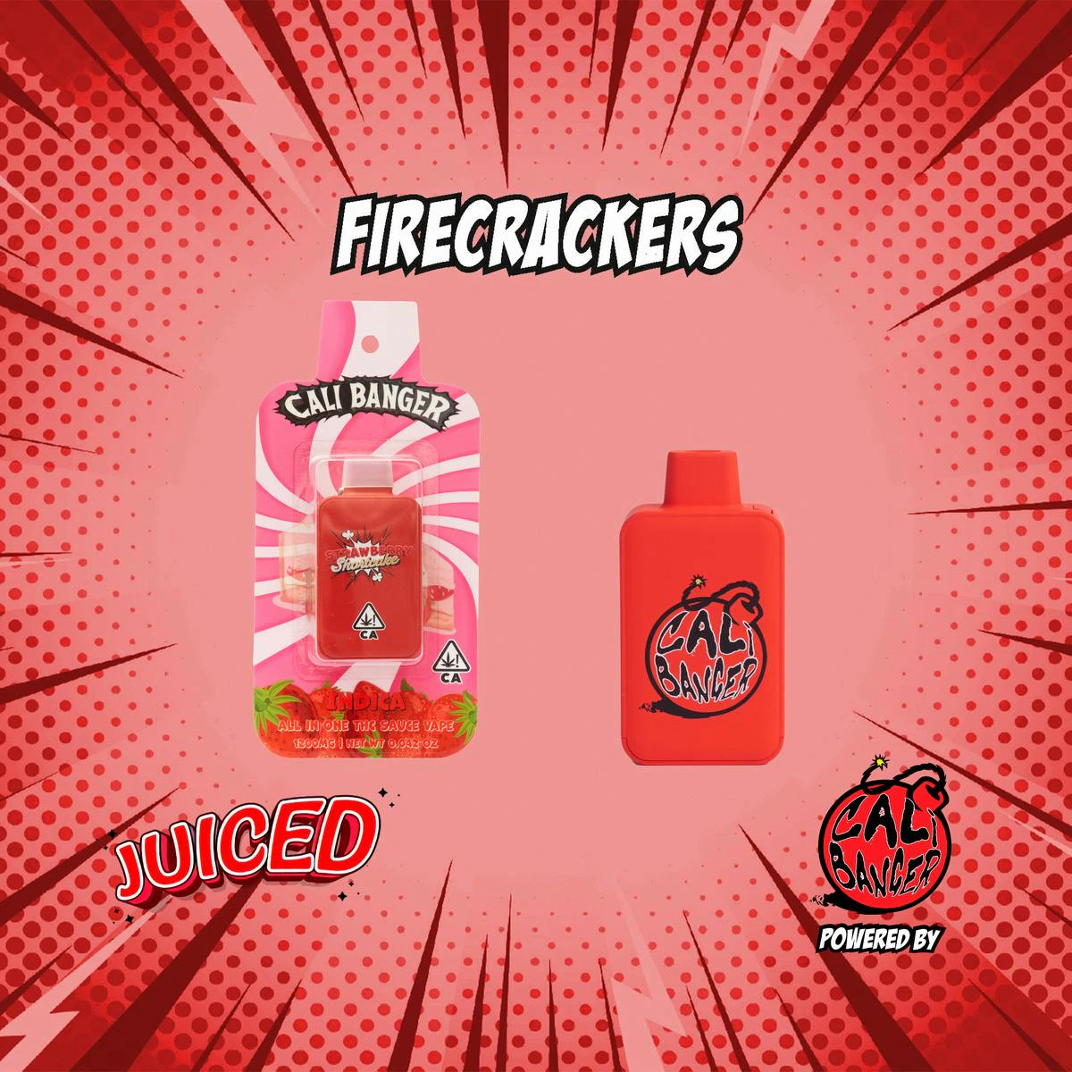 Cali banger - JUICED VAPE STRAWBERRY SHORTCAKE 1.2 G Main Image