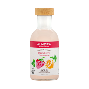 Almora - ALMORA FARM: 12OZ BOTTLE: 100MG THC STRAWBERRY LEMONADE BEVERAGE