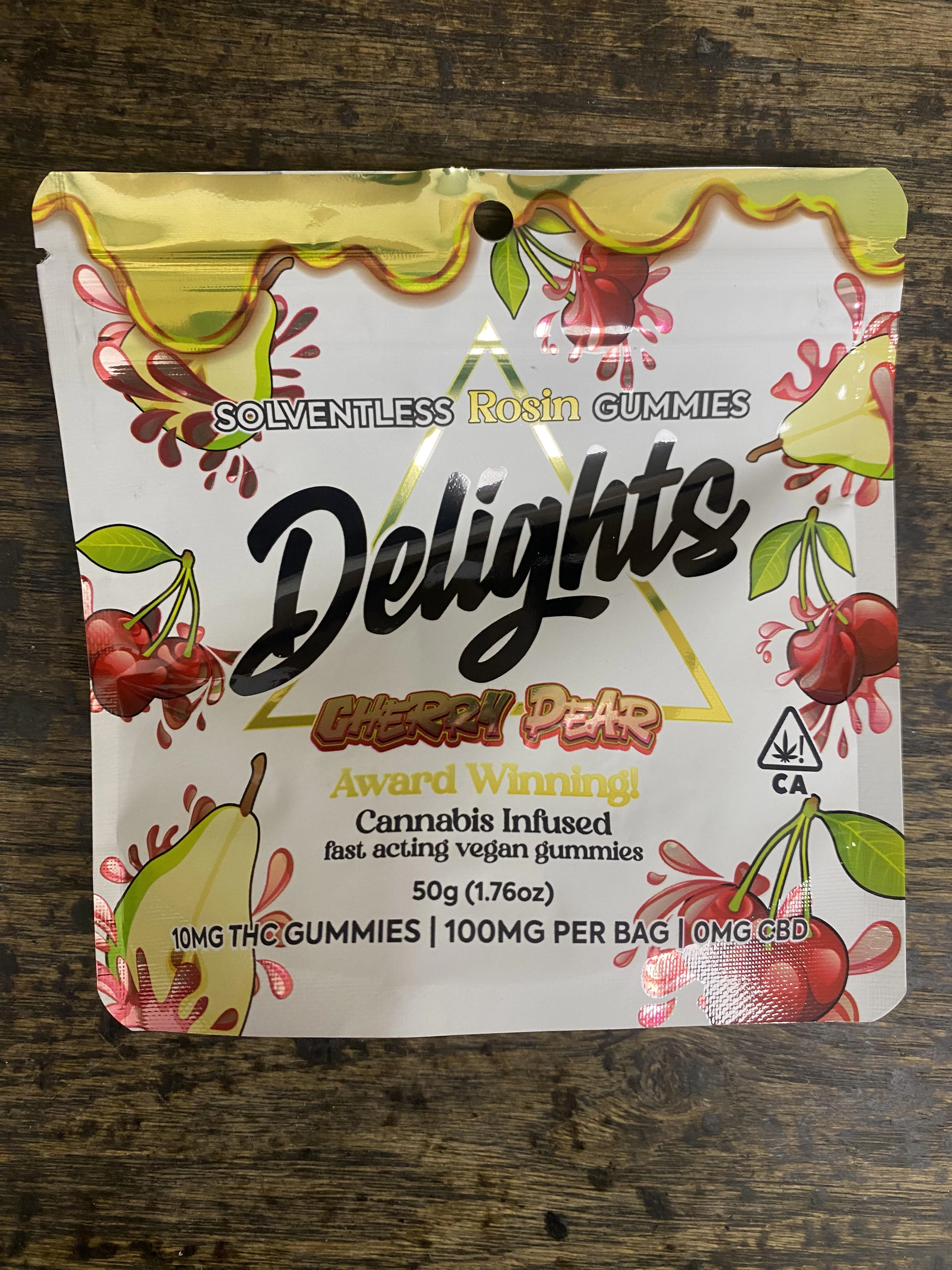 Delights - CHERRY PEAR - 100MG ROSIN INFUSED Main Image