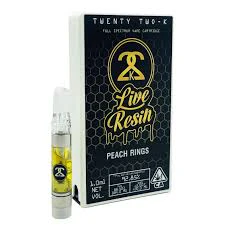 22k - 22K - PEACH RINGS - LIVE RESIN 1.0ML CART Main Image