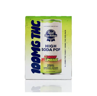 Pabst blue ribbon - PBR INFUSED HIGH SODA CHERRY LIMEADE 25MG 4PK, Main Image