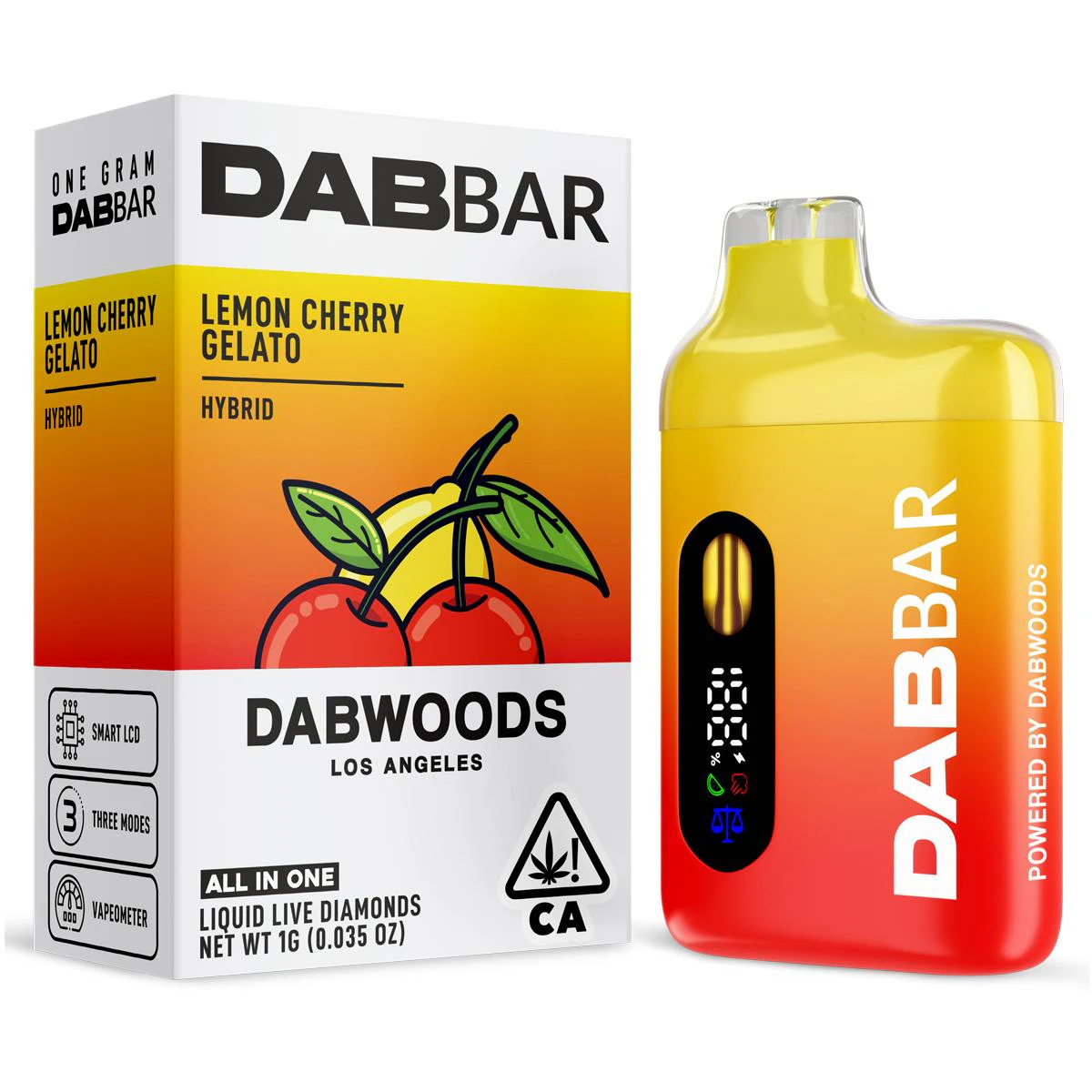 Dabwoods - DABWOODS LEMON CHERRY GELATO AIO 1 GRAM LD Main Image
