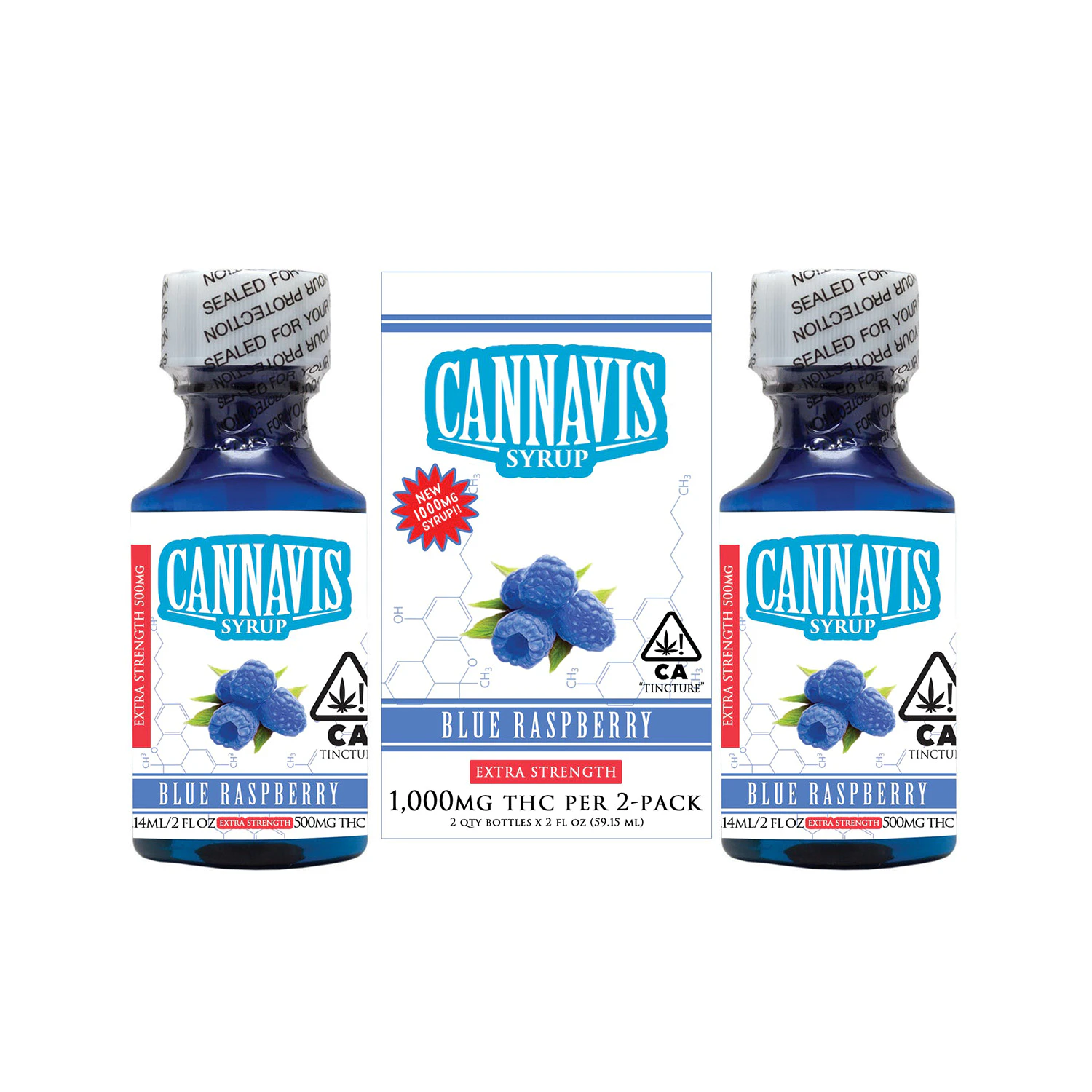 Cannavis - BLUE RASPBERRY CANNAVIS SYRUP (2-PACK) Main Image