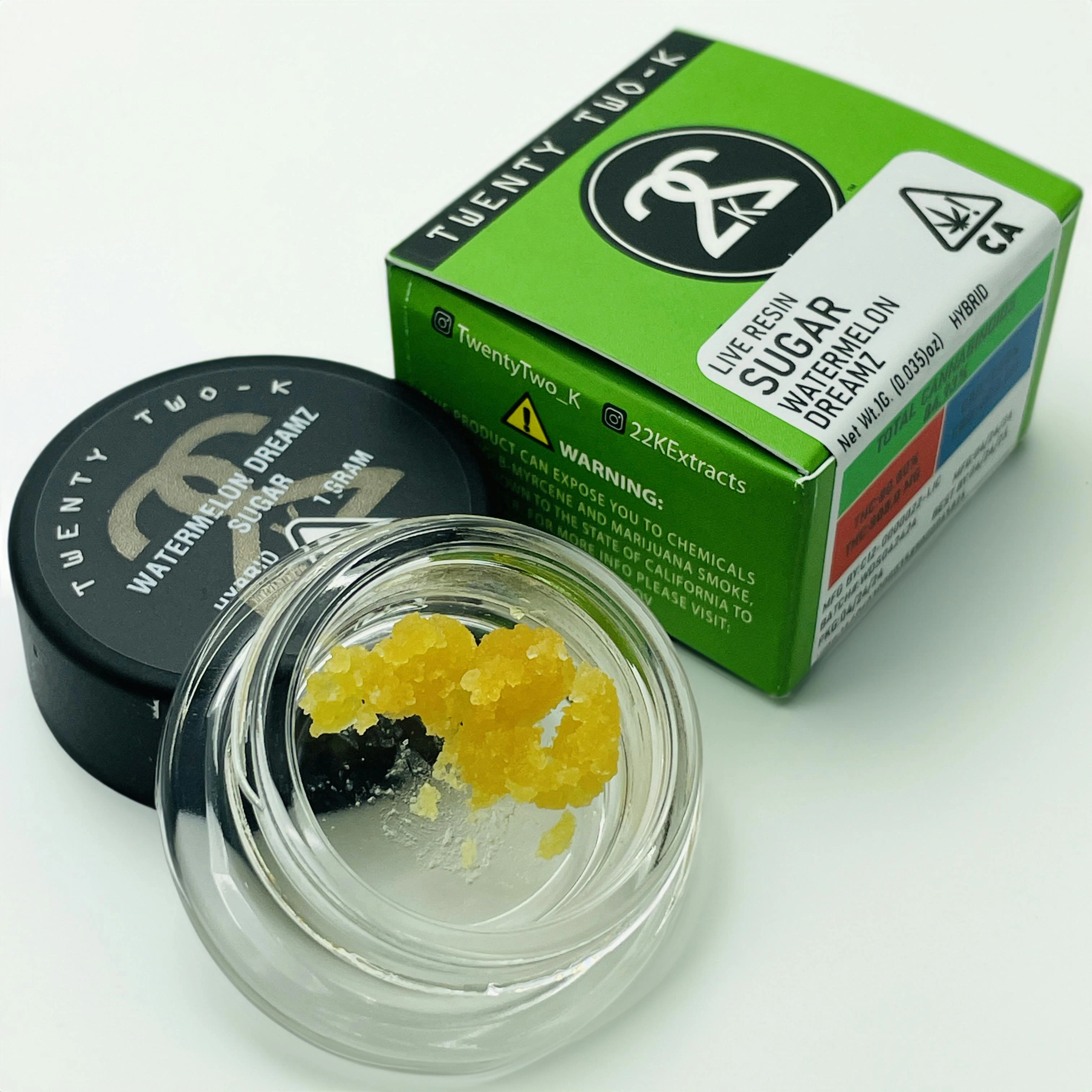 22k - WATERMELON DREAMZ LIVE RESIN SUGAR 1G Main Image