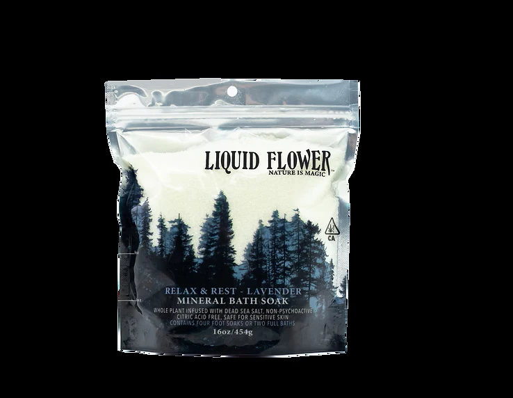 Liquid flower - RELAX LAVENDER MINERAL BATH SOAK | 16OZ, LIQUID FLOWER Main Image