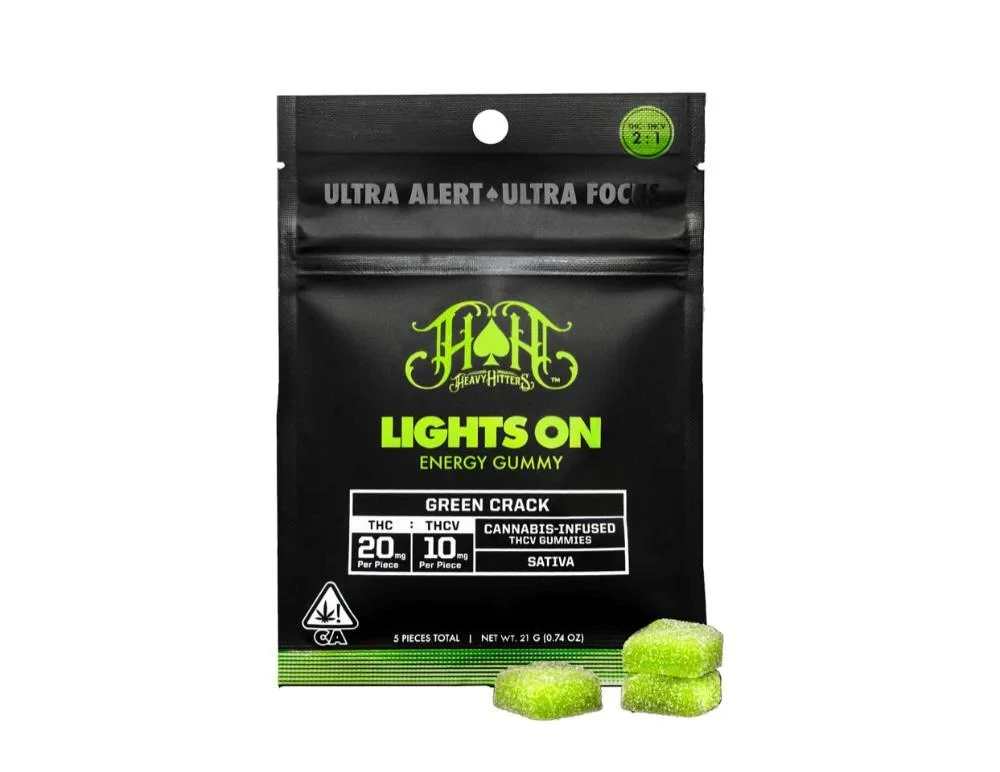 Heavy hitters - 100MG THC/ 50MG THCV GUMMY PACK: GREEN CRACK [S] Main Image