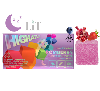 Highatus - SOUR GUMMIES 10PK - POMBERRY CBN