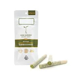 Raw garden - MANDARIN MIST (3) CRUSHED DIAMOND INFUSED JOINTS,