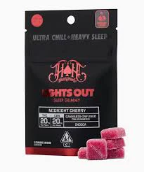Heavy hitters - 100MG THC/ 100MG CBN GUMMY PACK: MIDNIGHT CHERRY Main Image