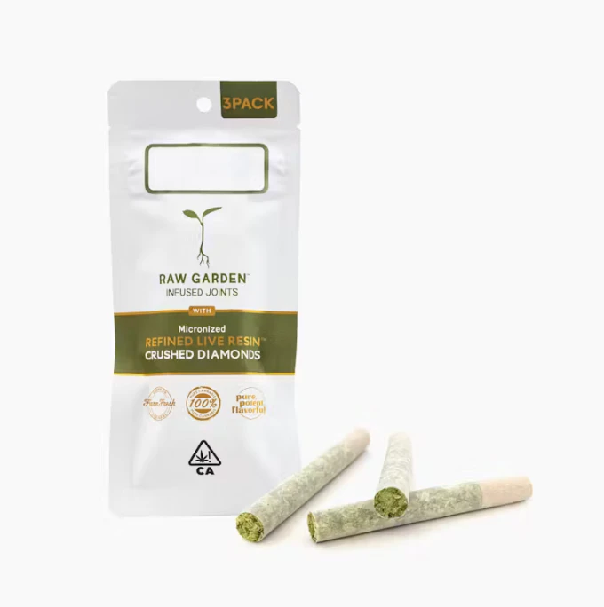Raw garden - RAW GARDEN |  GUAVAMELON (3) CRUSHED DIAMOND INFUSED JOINTS-1.75G Main Image
