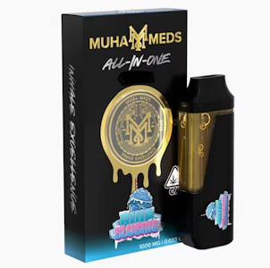 Muha meds - ALL-IN-ONE DISTILLATE VAPE - 1.00 G - 1 SERV - MUHA MEDS - BLUE - BLUE SLUSHIE (H)