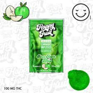 Happy fruit - SOUR APPLE BLISS GUMMIES - 100MG THC