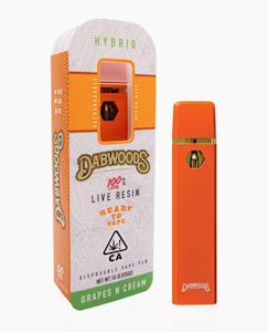 Dabwoods - GRAPES N CREAM-LIVE RESIN DISPO 1G