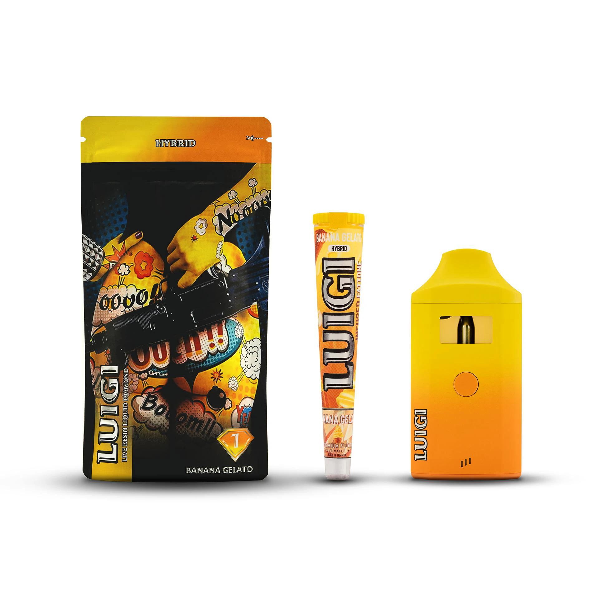 Luigi - BANANA GELATO - 1G AIO VAPE Main Image