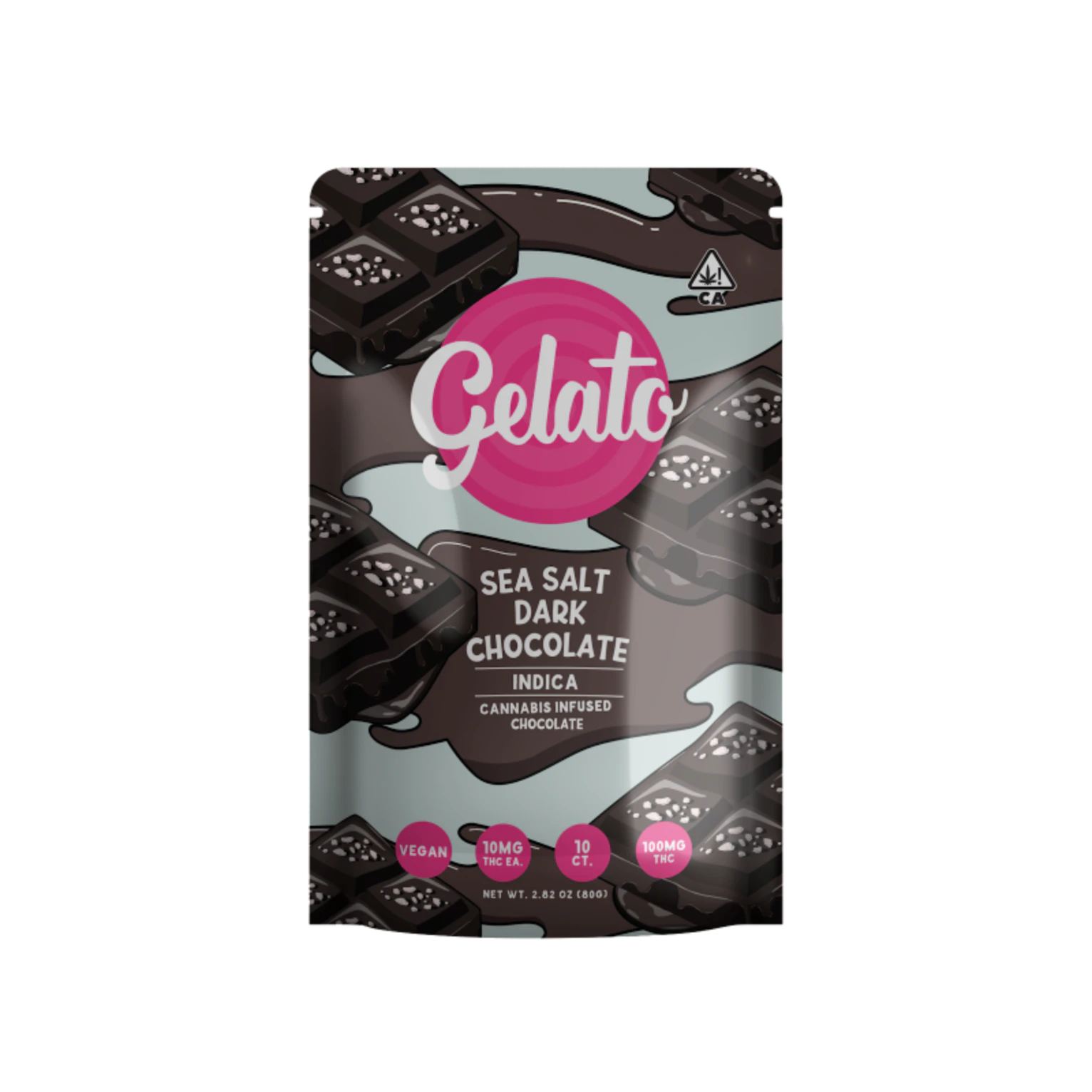 Gelato - 100MG INDICA DARK CHOCOLATE SEA SALT 10PC Main Image