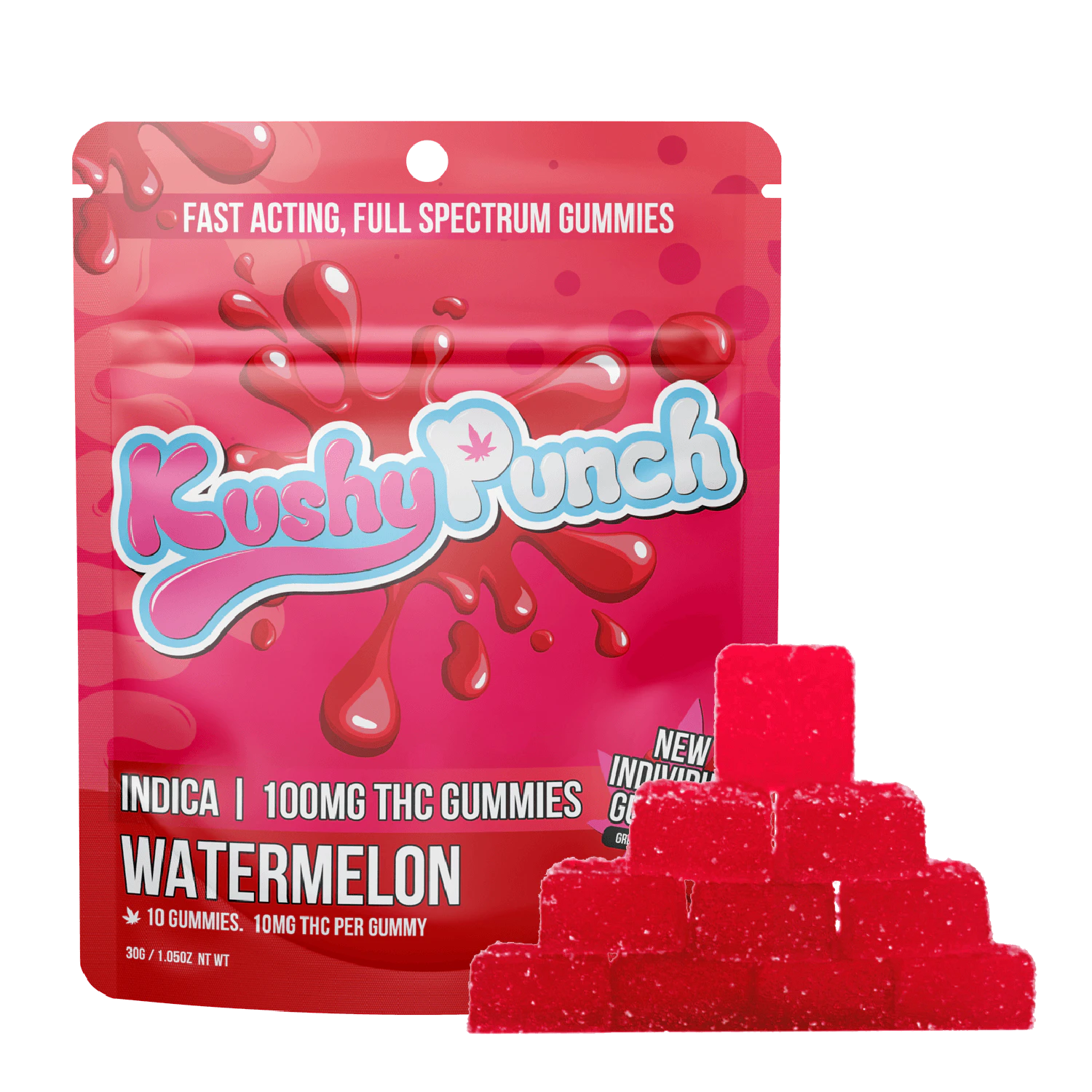 Kushy punch - WATERMELON INDICA GUMMY 100MG Main Image