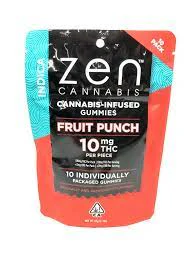Zen - GUMMY - ZEN - INDICA FRUIT PUNCH 100MG Main Image