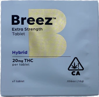 Breez - EXTRA STRENGTH TABLET (HYBRID, 20 MG THC) Main Image