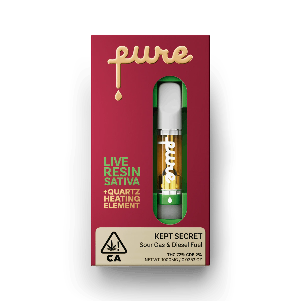 Pure - 1G CARTRIDGE - KEPT SECRET - SATIVA Main Image