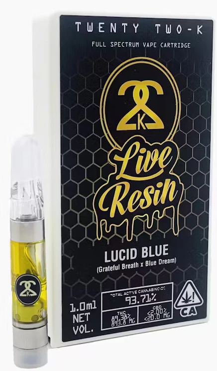 22k - LUCID BLUE - LIVE RESIN 1.0ML CART Main Image