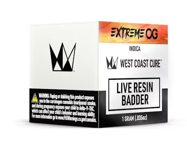 West coast cure - EXTREME OG - LIVE RESIN BADDER