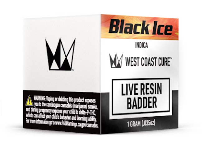 West coast cure - BLACK ICE - LIVE RESIN BADDER