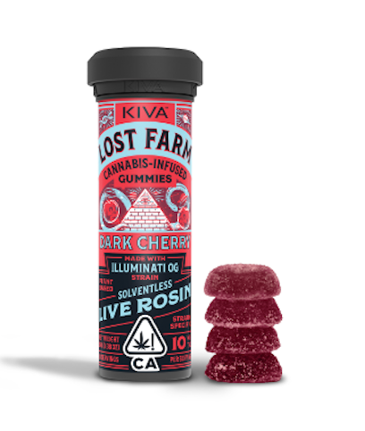 Kiva - DARK CHERRY (ILLUMINATI OG) - LOST FARM GUMMIES