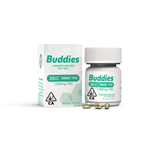 Buddies - BUDDIES THC 50MG CAPSULES 20 PACK