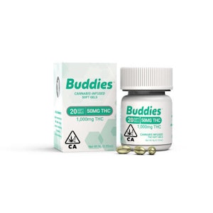 Buddies - BUDDIES THC 50MG CAPSULES 20-PACK